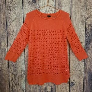 Hannah orange knit sweater dress mini size M